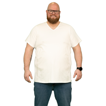 Alca Easy-Going 1-Pck Men T-Shirt V-Neck White 3XL