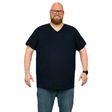 Alca Easy-Going 1-Pck Men T-Shirt V-Neck Navy 3XL